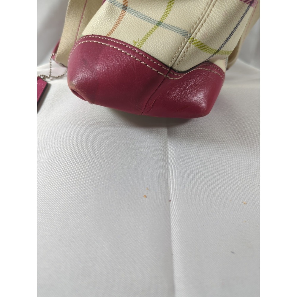 COACH Tattersall Multicolored Coated Canvas Diaper Bag Fl4792 See Pictures - Picture 14 of 14